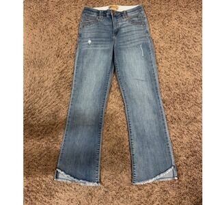 Democracy AB Technology Light Wash Raw Hem Jeans Women's Size 2 NWOT